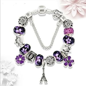 💜 Paris Eiffel Tower Bead Bracelet 💜